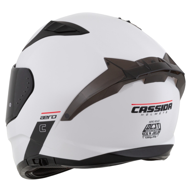 Casco moto integrale Cassida Aero bianco-nero opaco