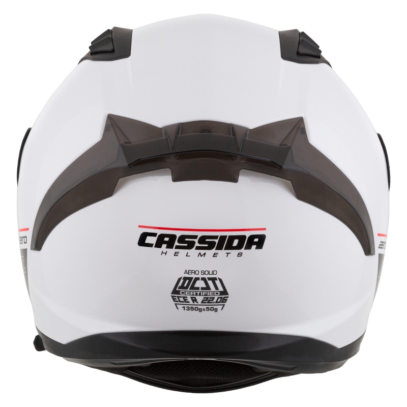 Casco moto integrale Cassida Aero bianco-nero opaco