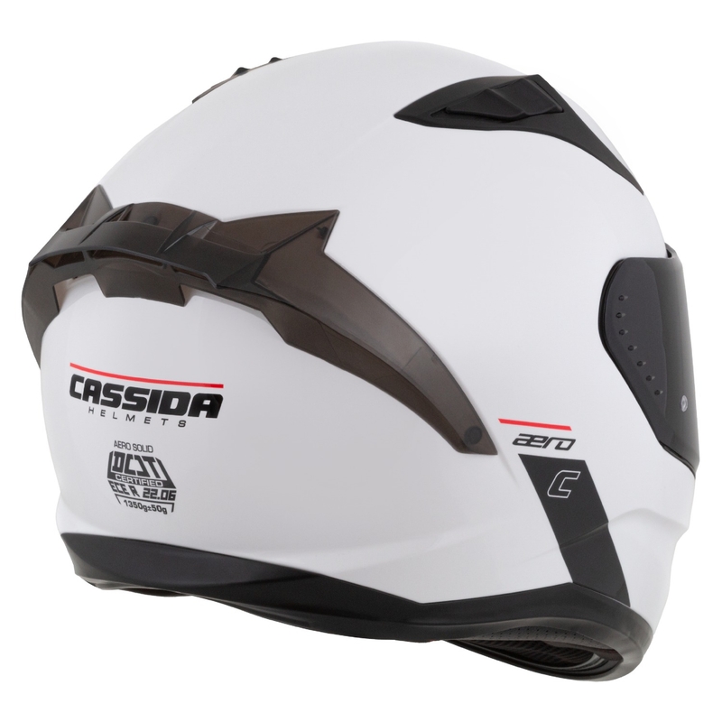 Casco moto integrale Cassida Aero bianco-nero opaco