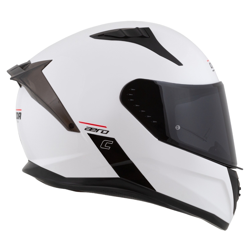 Casco moto integrale Cassida Aero bianco-nero opaco