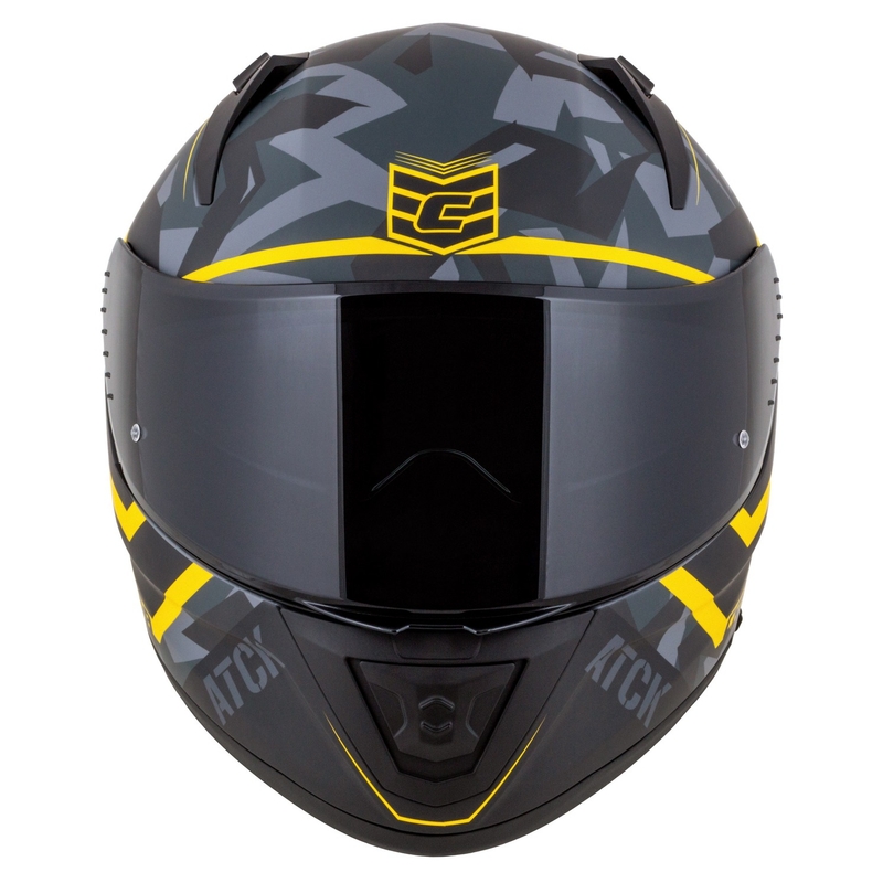 Casco moto integrale Cassida Aero camo grigio-nero-giallo fluo