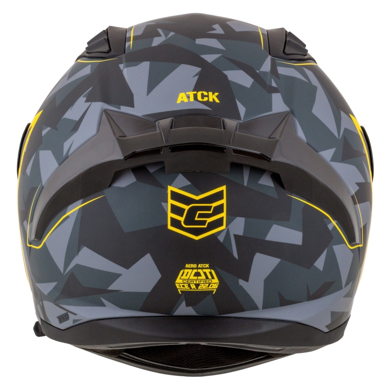 Casco moto integrale Cassida Aero camo grigio-nero-giallo fluo