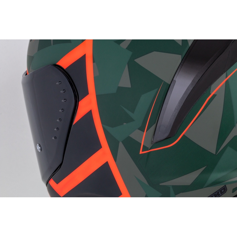 Casco moto integrale Cassida Aero ATCK camo verde-nero-grigio-arancio