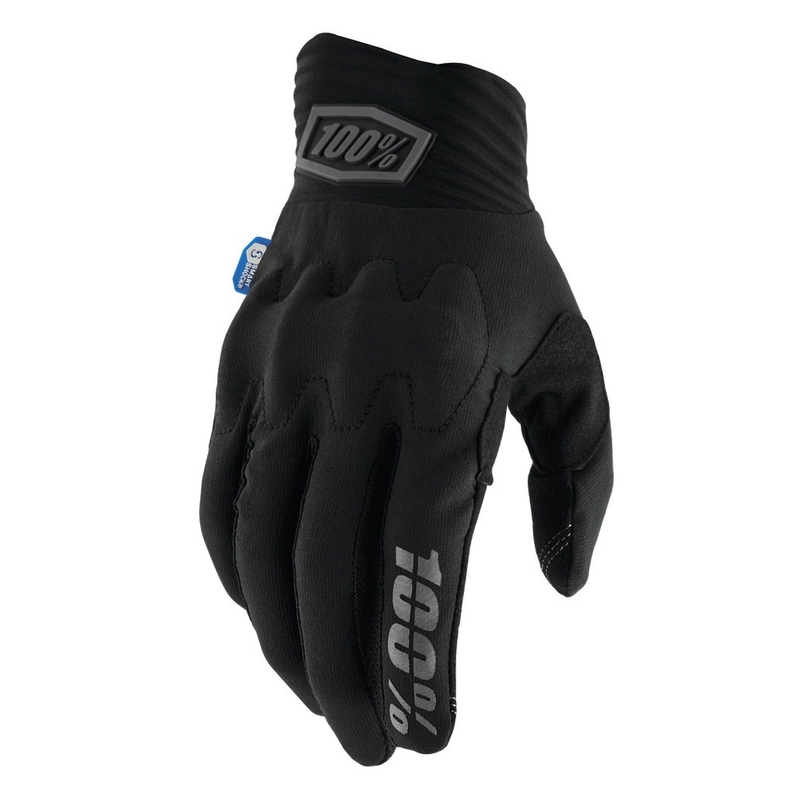 Guanti da motocross 100% Cognito Smart Shock nero