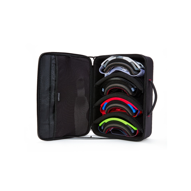 Custodia per occhiali Alpinestars Supertech Vision nera e rossa
