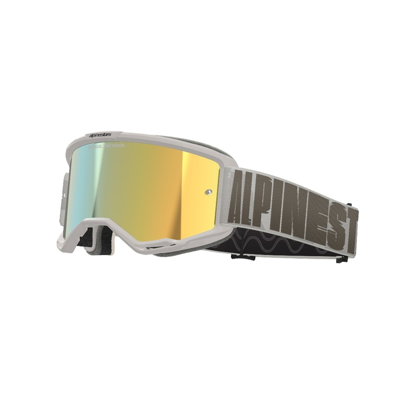 Alpinestars Vision 5 Hollow occhiali da motocross sabbia con plexi oro specchiato