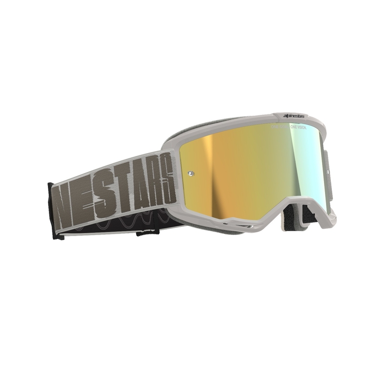Alpinestars Vision 5 Hollow occhiali da motocross sabbia con plexi oro specchiato