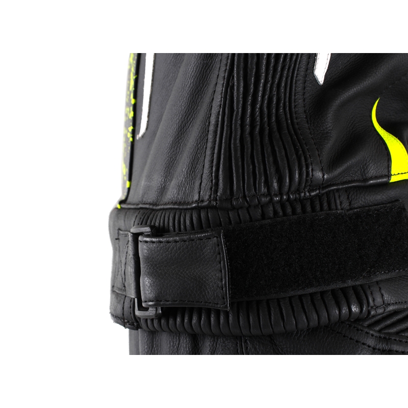 Tuta moto RSA GT2 nero-bianco-giallo fluo - qualità II Saldi - II. qualità