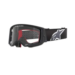 Occhiali da motocross Alpinestars Supertech Corp neri e grigi con lenti trasparenti