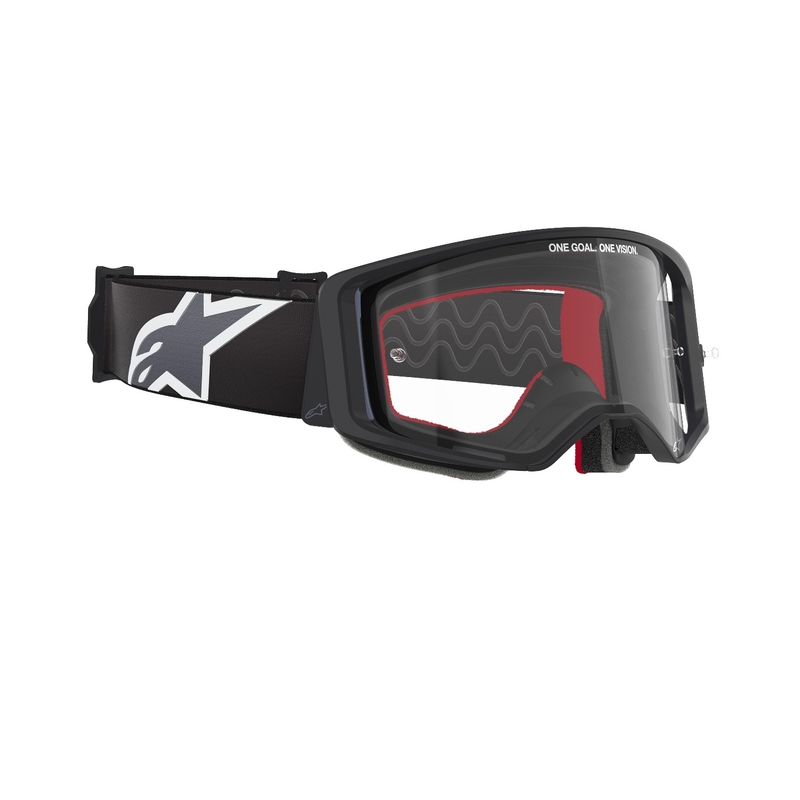 Occhiali da motocross Alpinestars Supertech Corp neri e grigi con lenti trasparenti