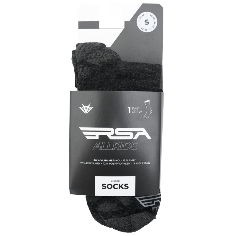 RSA Allride Merino calze basse grigio scuro