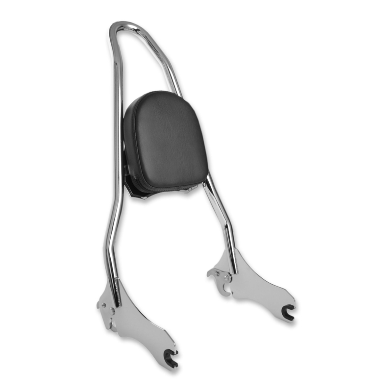 Sistema di ritenuta per il passeggero per Harley Sport Glide e Low Rider 2018 e successive, cromato con cuscino