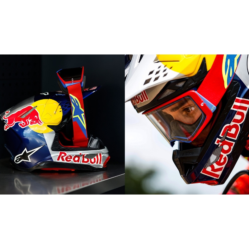 Occhiali da motocross Alpinestars Supertech Corp giallo-rosa con lente rossa specchiata