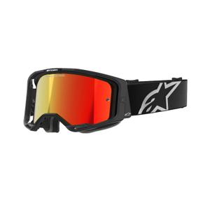 Occhiali da motocross Alpinestars Vision 8 Corp neri con lenti rosse specchiate