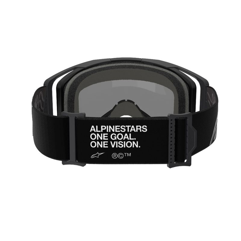 Occhiali da motocross Alpinestars Vision 8 Corp neri con lenti rosse specchiate