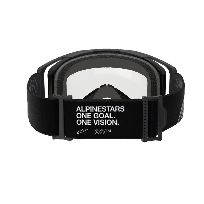 Occhiali da motocross Alpinestars Vision 8 Corp neri con doppia lente trasparente antifog