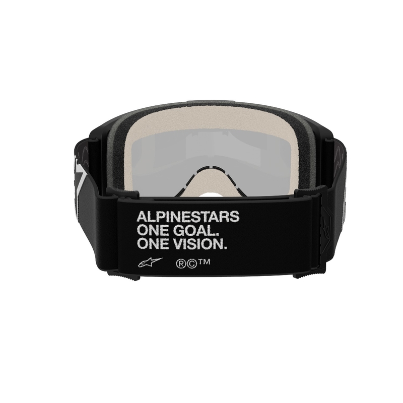 Occhiali da motocross Alpinestars Vision 5 Corp neri con lenti argentate a specchio