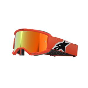 Occhiali da motocross Alpinestars Vision 5 Corp arancione con lenti rosse specchiate