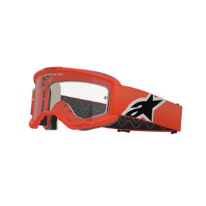 Occhiali da motocross Alpinestars Vision 5 Corp arancione con lenti trasparenti
