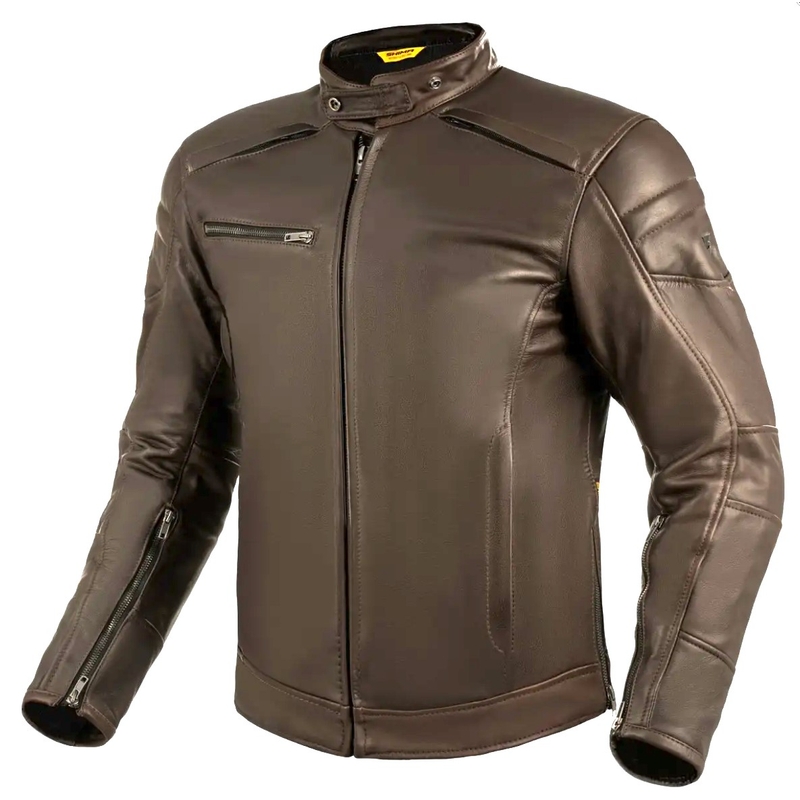 Giacca da moto in pelle Shima Hunter+ 2.0 marrone