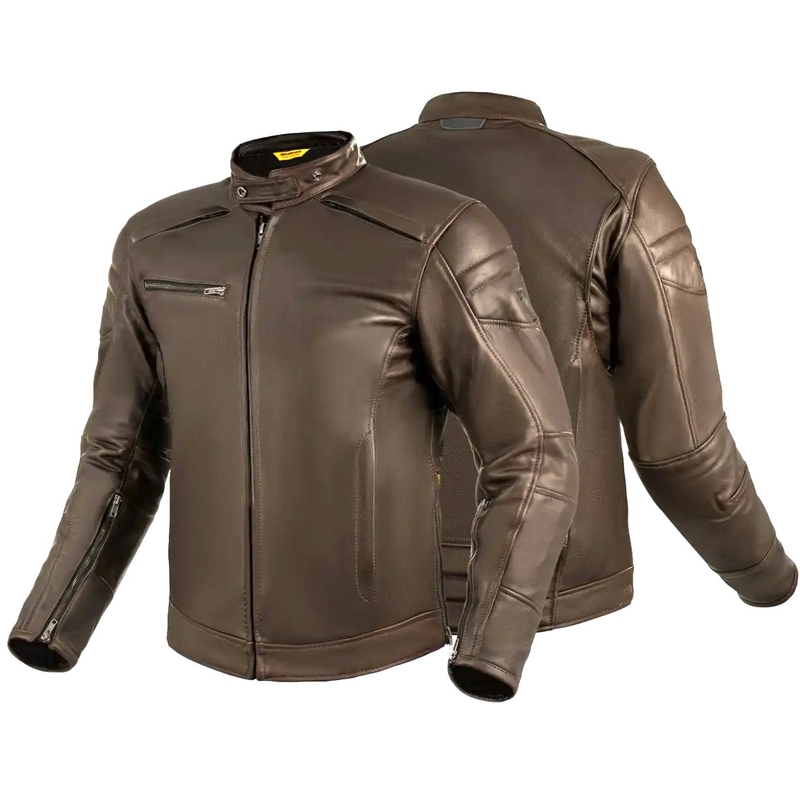 Giacca da moto in pelle Shima Hunter+ 2.0 marrone