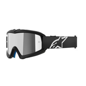 Alpinestars Vision Youth Corp occhiali da motocross per bambini neri con lenti argentate a specchio