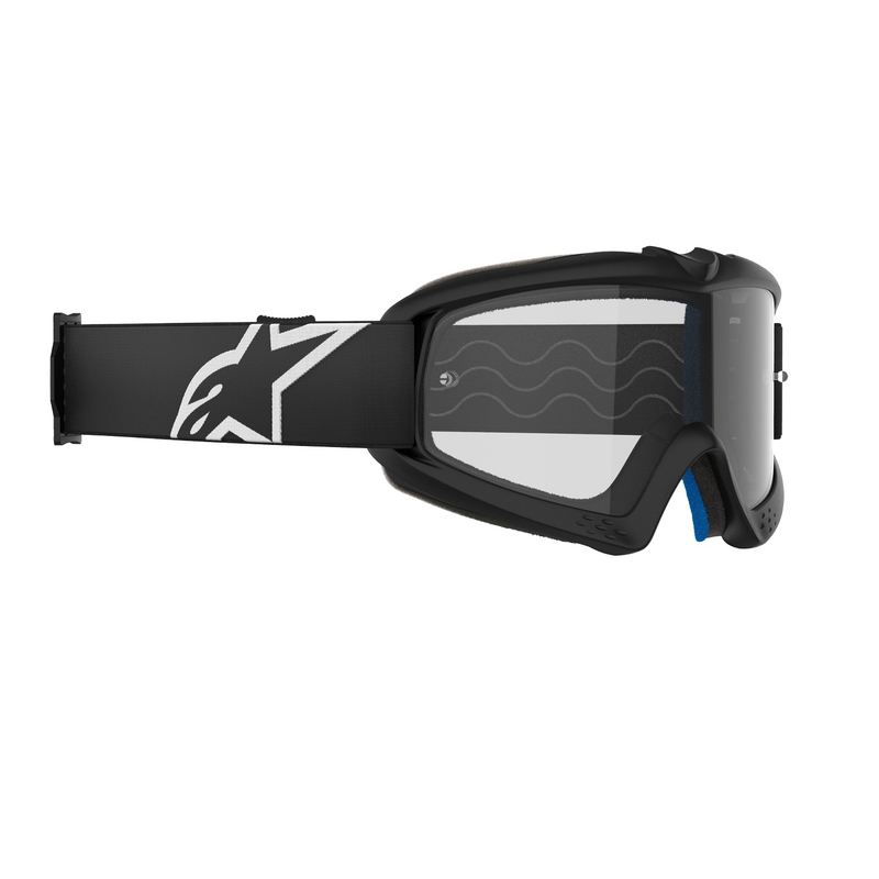 Alpinestars Vision Youth Corp occhiali da motocross per bambini neri con lenti trasparenti