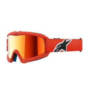 Alpinestars Vision Youth Corp occhiali da motocross per bambini arancione con lenti rosse a specchio