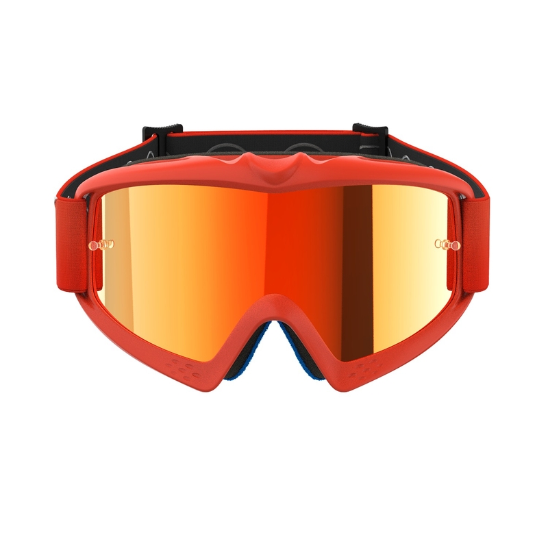 Alpinestars Vision Youth Corp occhiali da motocross per bambini arancione con lenti rosse a specchio