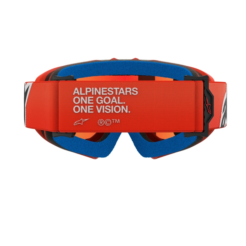 Alpinestars Vision Youth Corp occhiali da motocross per bambini arancione con lenti rosse a specchio