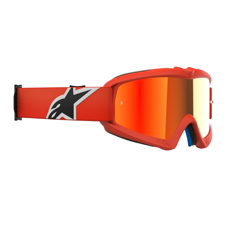 Alpinestars Vision Youth Corp occhiali da motocross per bambini arancione con lenti rosse a specchio
