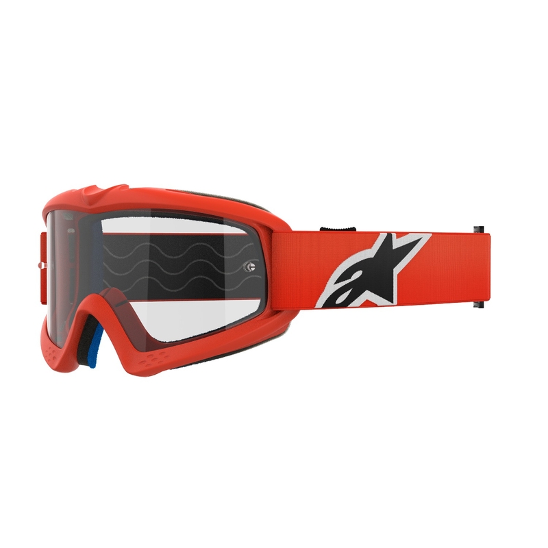 Alpinestars Vision Youth Corp occhiali da motocross per bambini arancione con lenti trasparenti