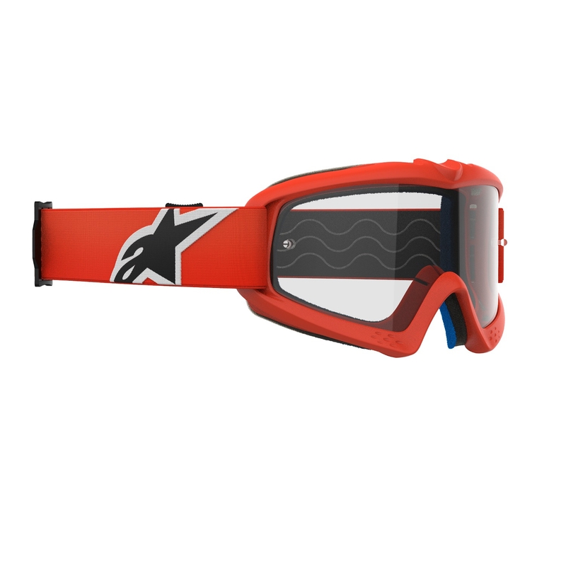 Alpinestars Vision Youth Corp occhiali da motocross per bambini arancione con lenti trasparenti