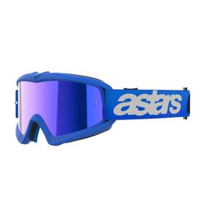 Alpinestars Vision Youth Blaze Blue Occhiali da motocross per bambini con lenti blu specchiate