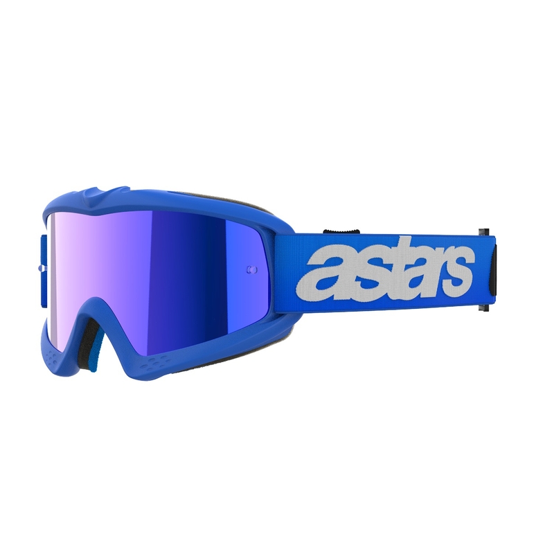 Alpinestars Vision Youth Blaze Blue Occhiali da motocross per bambini con lenti blu specchiate