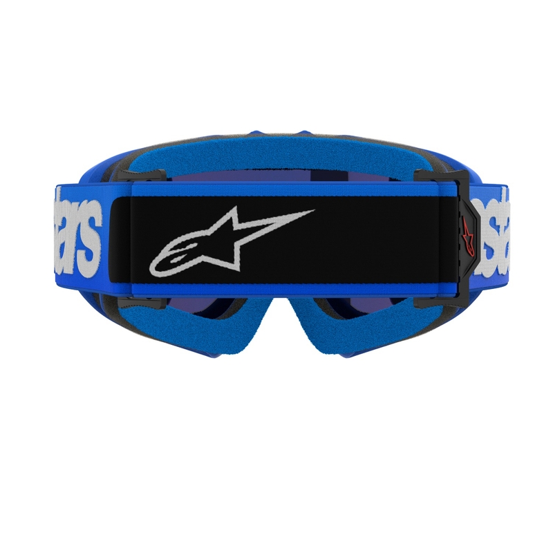 Alpinestars Vision Youth Blaze Blue Occhiali da motocross per bambini con lenti blu specchiate