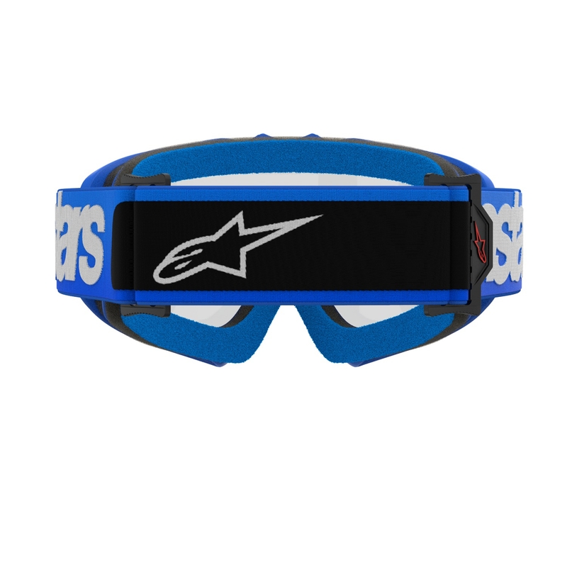 Alpinestars Vision Youth Blaze occhiali da motocross per bambini di colore blu con lenti trasparenti