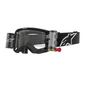 Alpinestars Vision 8 Corp ROLL-OFF Occhiali da motocross Wide Vision neri con lenti trasparenti