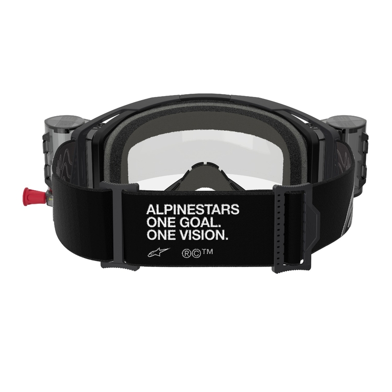 Alpinestars Vision 8 Corp ROLL-OFF Occhiali da motocross Wide Vision neri con lenti trasparenti