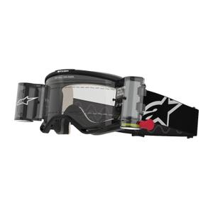 Alpinestars Vision 5 Corp ROLL-OFF Occhiali da motocross Wide Vision neri con lenti trasparenti