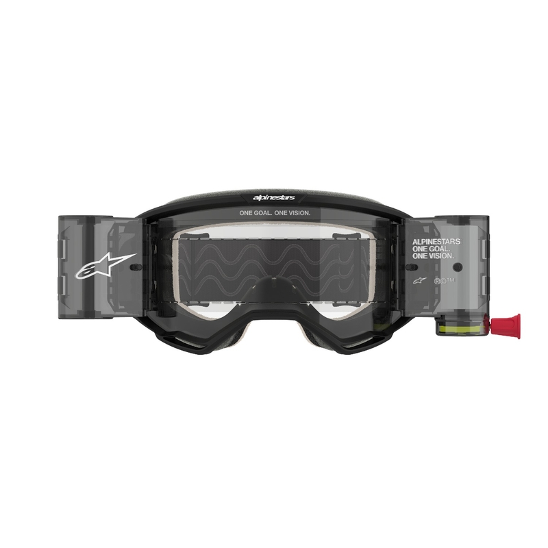Alpinestars Vision 5 Corp ROLL-OFF Occhiali da motocross Wide Vision neri con lenti trasparenti