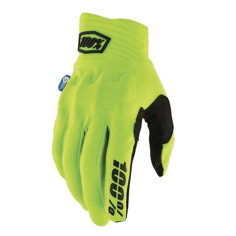 Guanti da motocross 100% Cognito Smart Shock giallo fluo