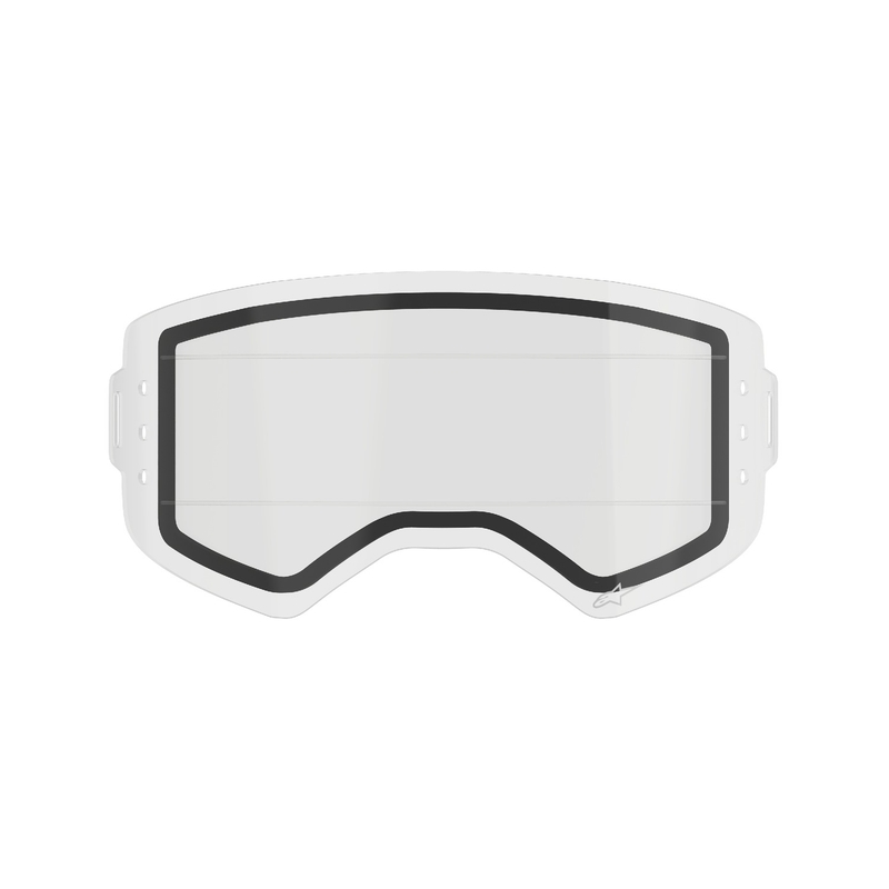 Lente della maschera Alpinestars Supertech con doppio antifog per sistema roll-off trasparente
