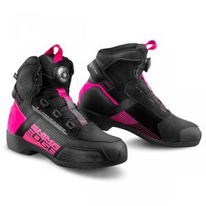 Stivali da moto da donna Shima Edge Vent neri e rosa