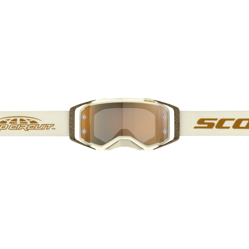 Occhiali da motocross SCOTT Prospect PRO Circuit AMP beige-marrone con plexi oro
