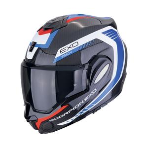 Casco moto pieghevole Scorpion EXO-TECH EVO CARBON COSY nero-blu-rosso