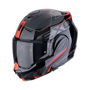 Casco moto pieghevole Scorpion EXO-TECH EVO TRAVELLER nero-rosso