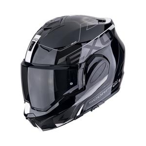 Casco moto pieghevole Scorpion EXO-TECH EVO TRAVELLER bianco e nero