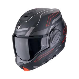 Casco moto pieghevole Scorpion EXO-TECH EVO CONQUER nero-rosso opaco