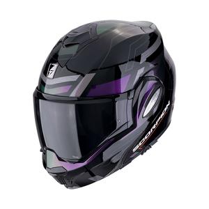 Casco moto pieghevole Scorpion EXO-TECH EVO CONQUER nero opaco camaleonte